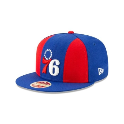 Blue Philadelphia 76ers Hat - New Era NBA Paneled Team Pick 9FIFTY Snapback Caps USA5924703